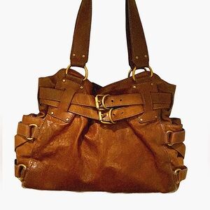 Kooba brown large leather shoulder bag